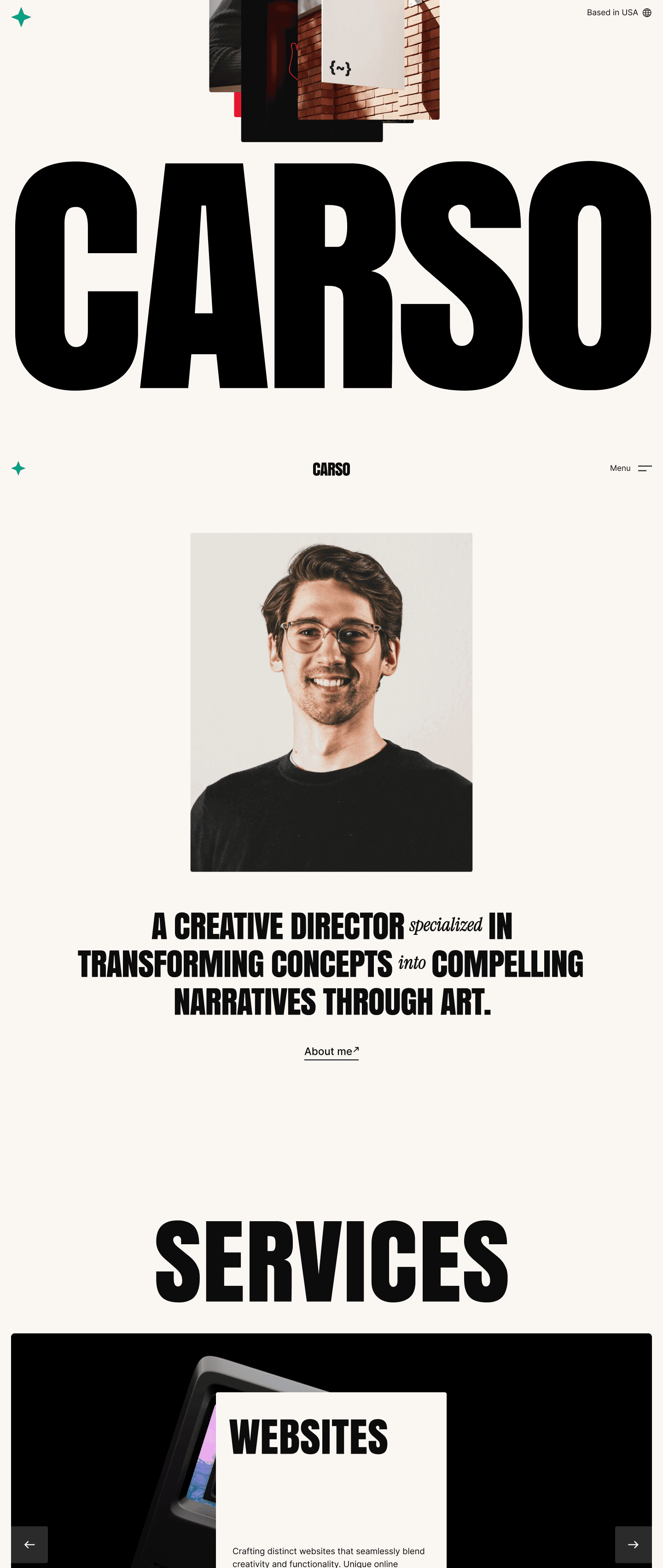 screenshot fo carso webflow template
