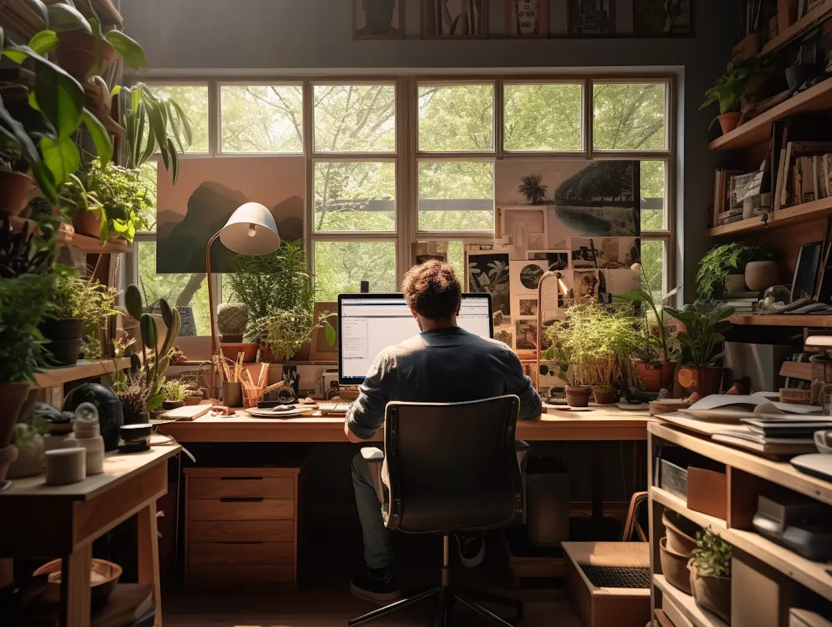 Man Using Laptop
