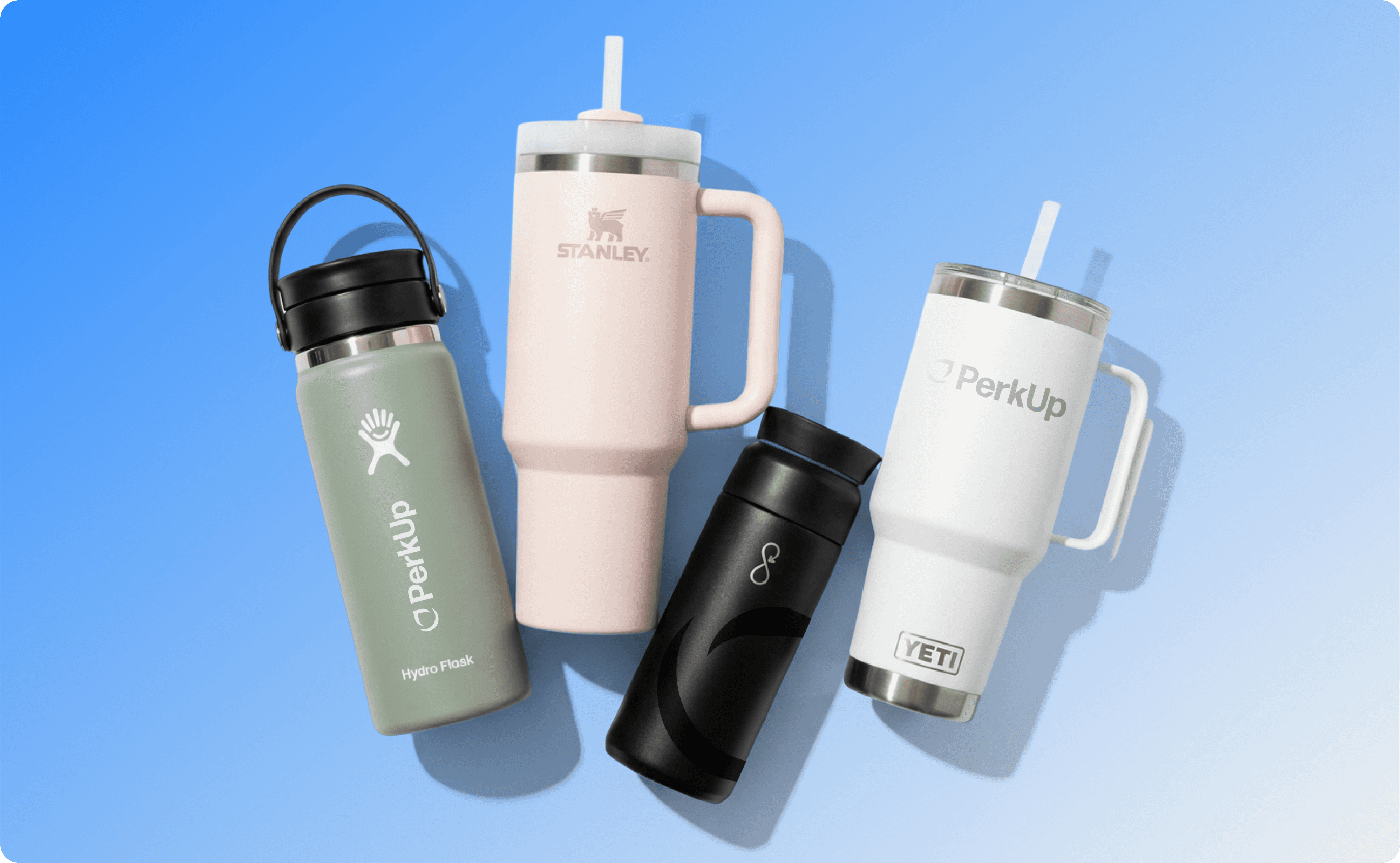 Owala brand alternatives, including Hydro Flask, Stanley, Ocean Bottle, and TYESO.