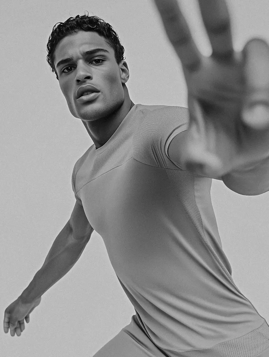 man running facing camera