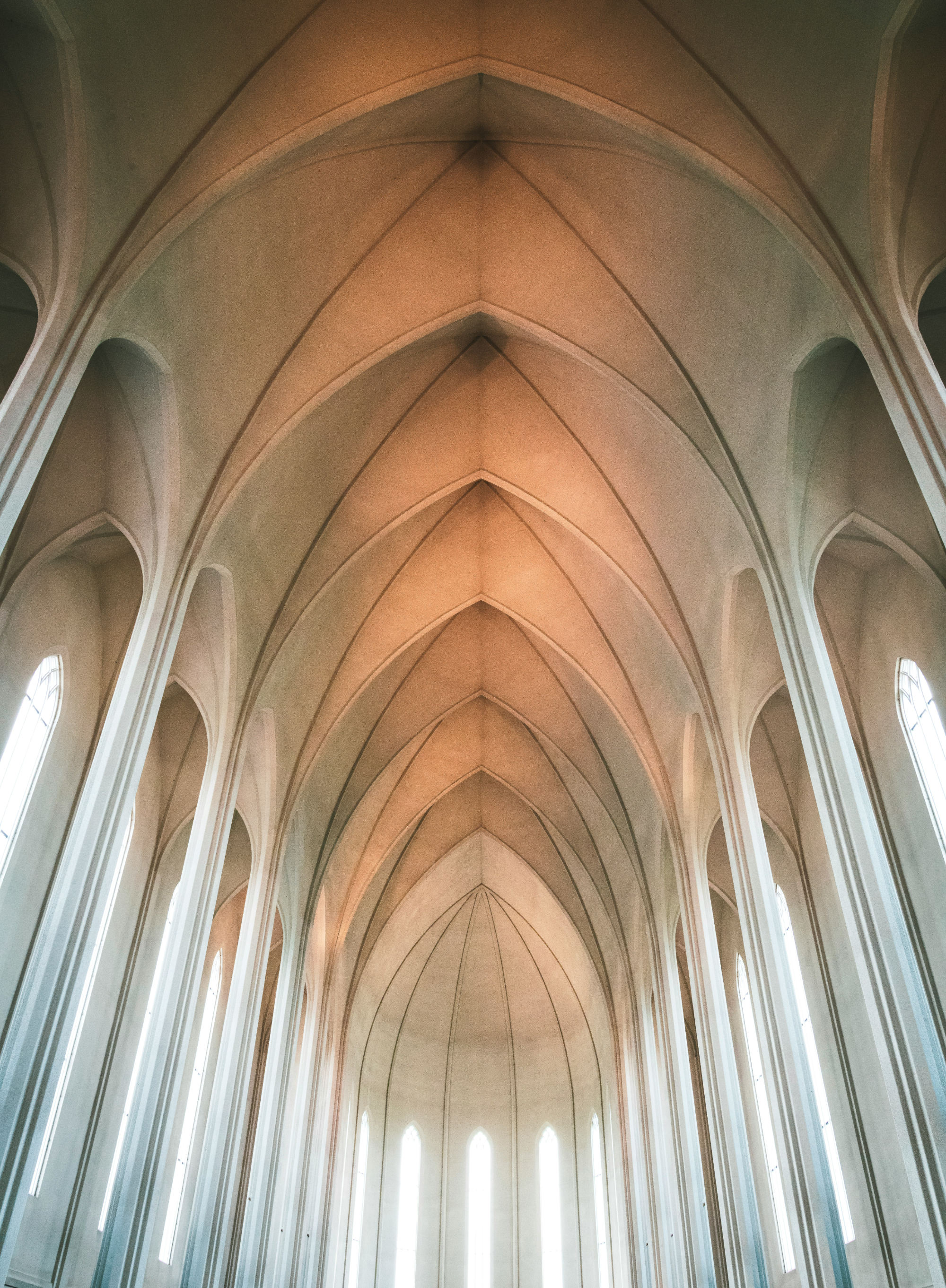 An ornate church ceiling