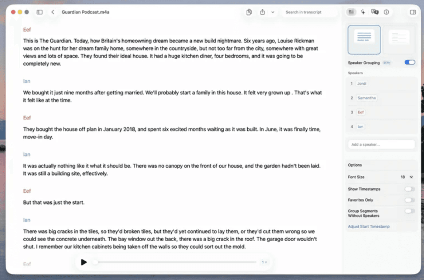 MacWhisper tool screenshot