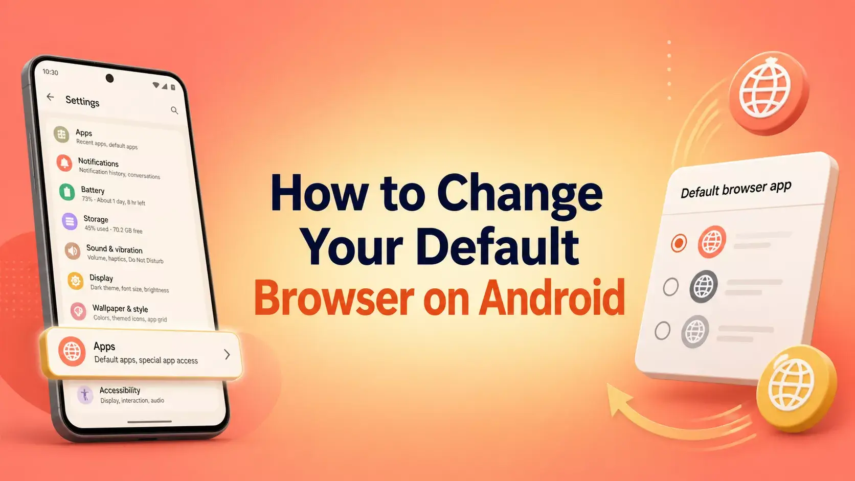 How to change the default browser on Android.