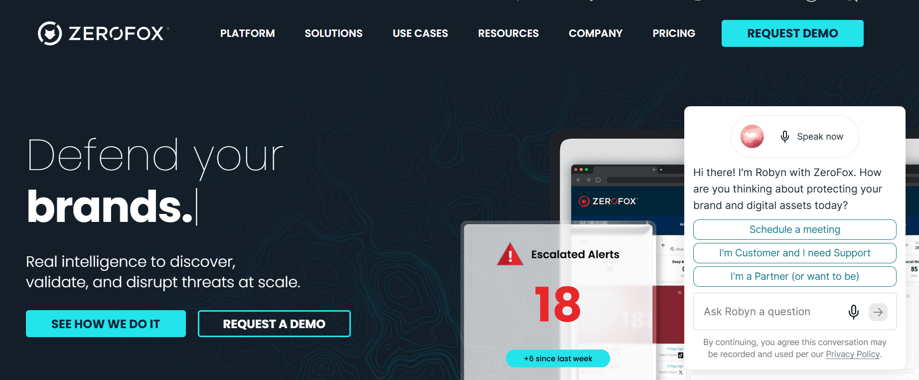 ZeroFox Homepage