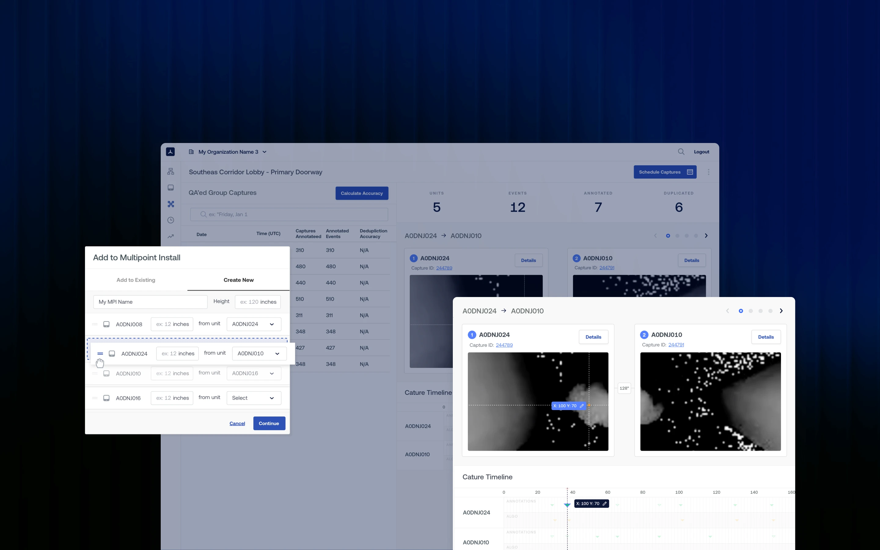 UI screenshots from the Density Sensei project 
