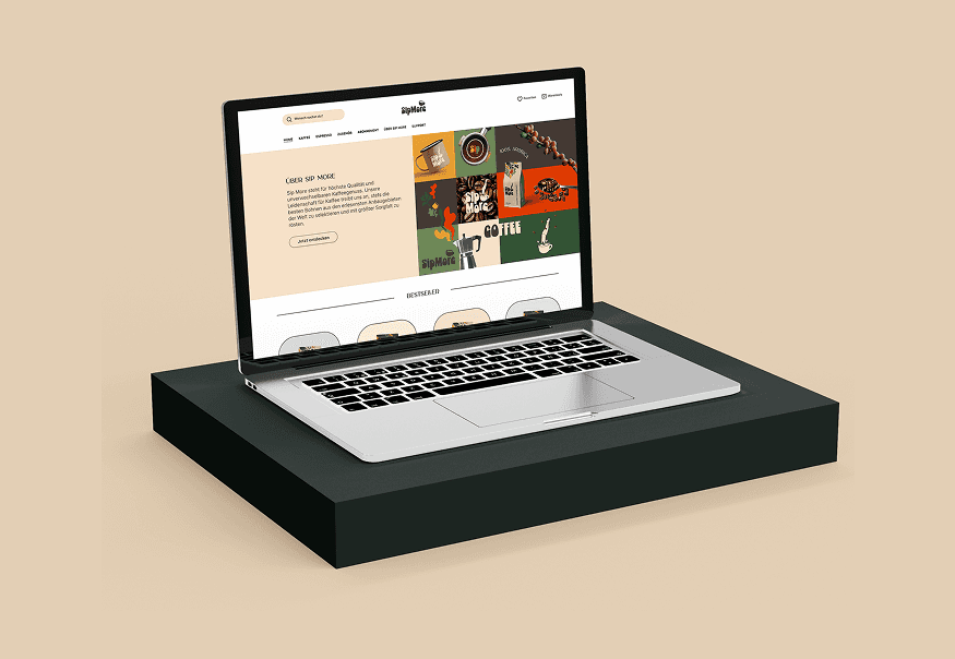 Mockup Website von Sipmore