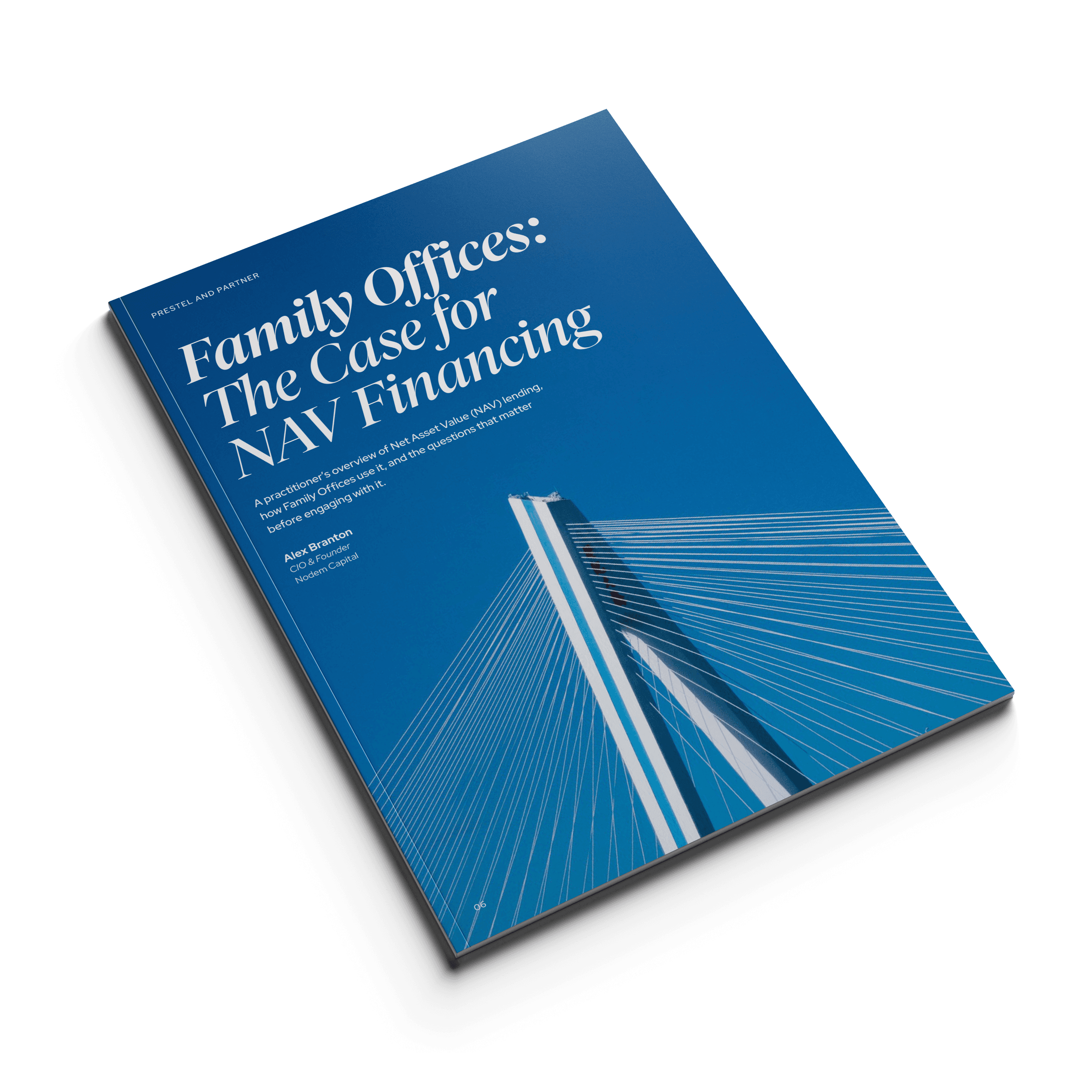 Cover of "Family Offices: The Case for NAV Financing" by Alex Branton, Nodem Capital