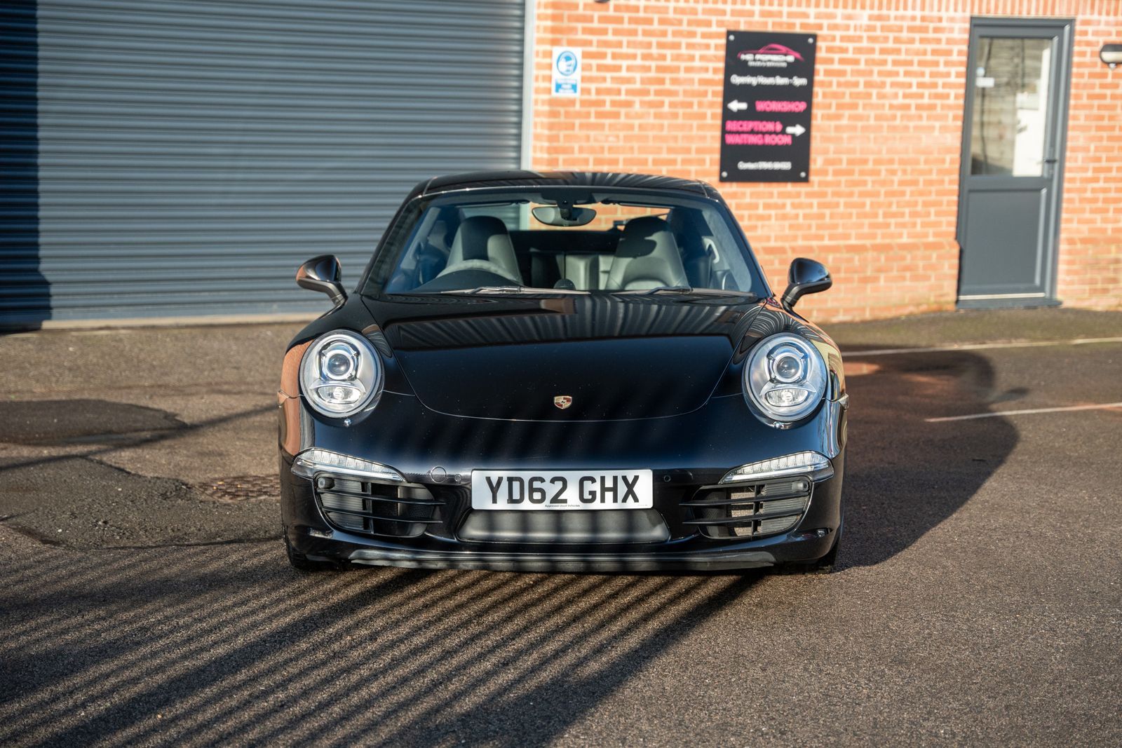 black porsche bonnet