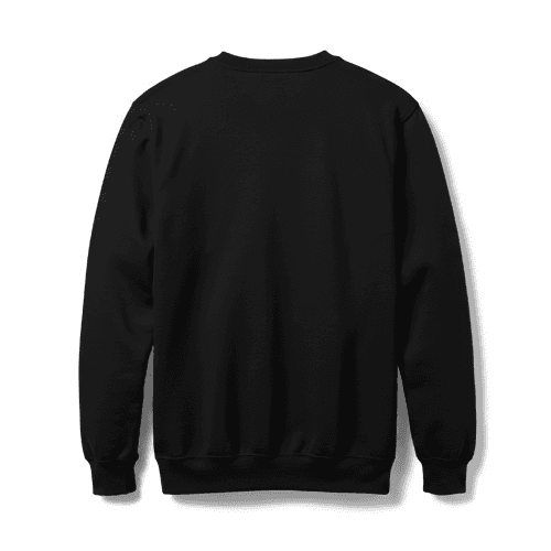 Black crewneck sweatshirt mockup back