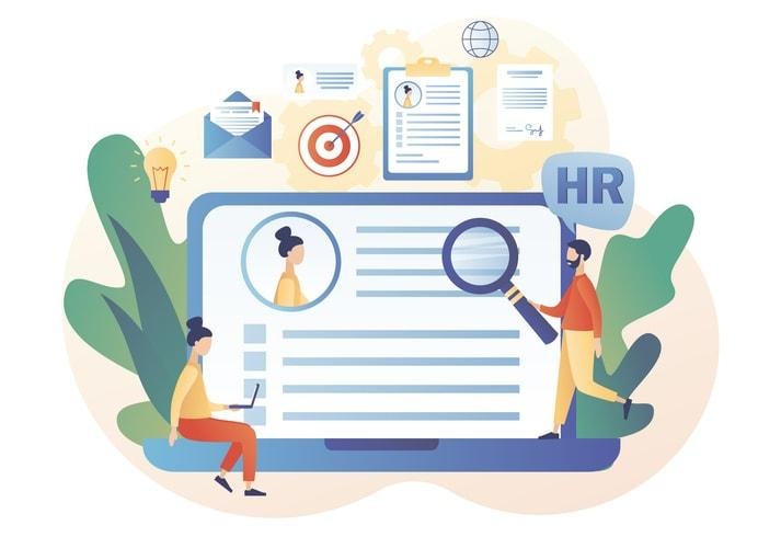 A modern office setting showcasing advanced HR solutions in action.