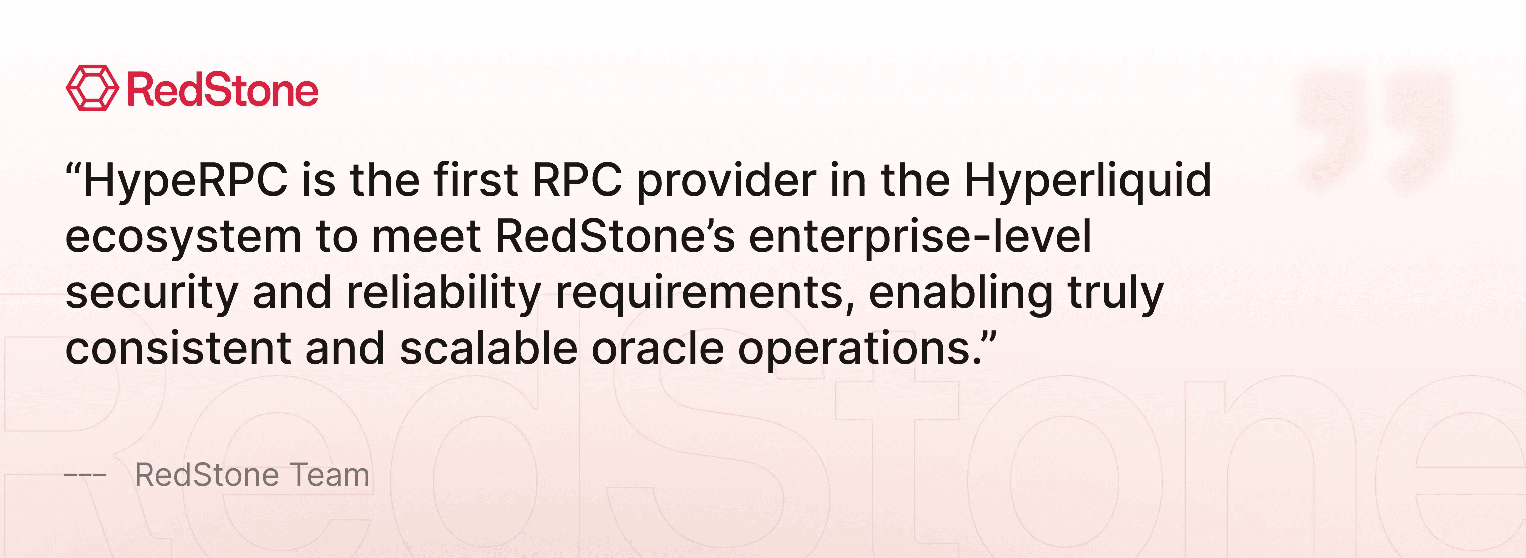 Redstone testimonial