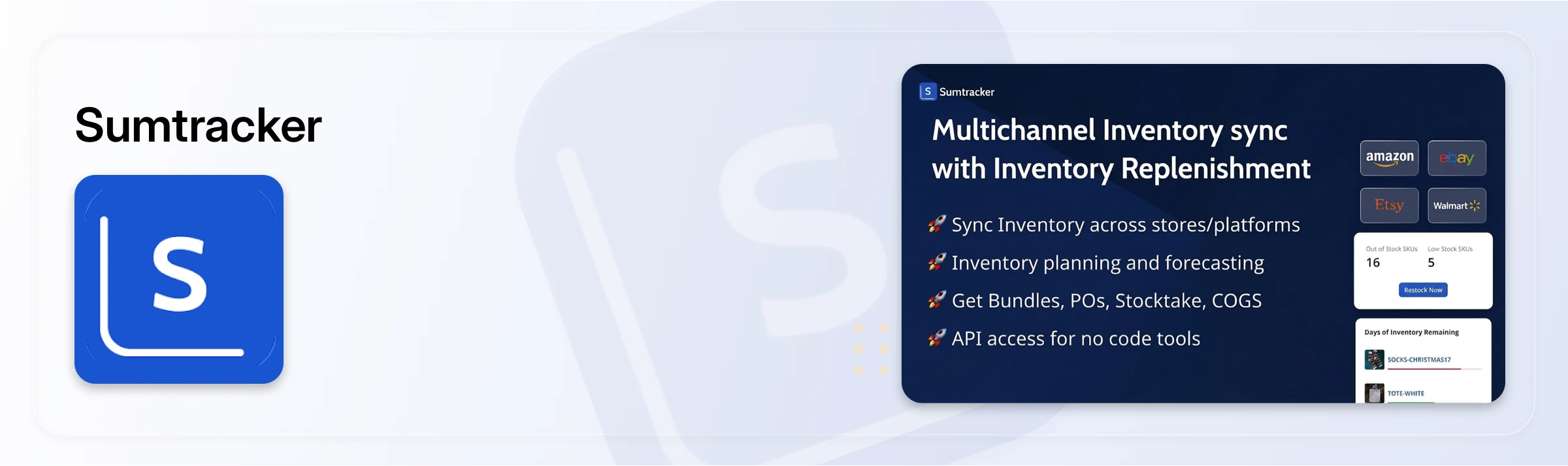 Sumtracker shopify stocktake app