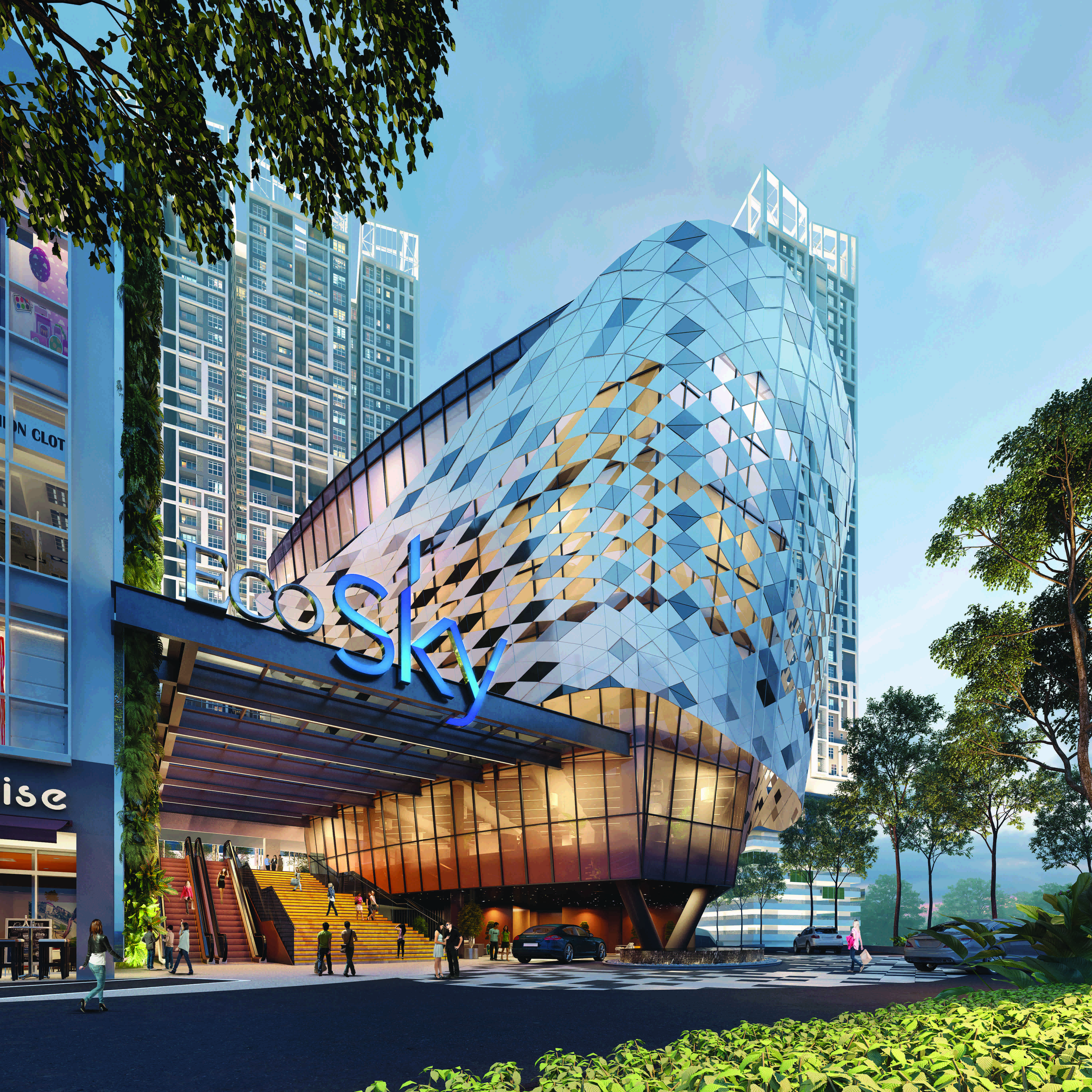 Exterior view of Eco Sky project by Asima Architects