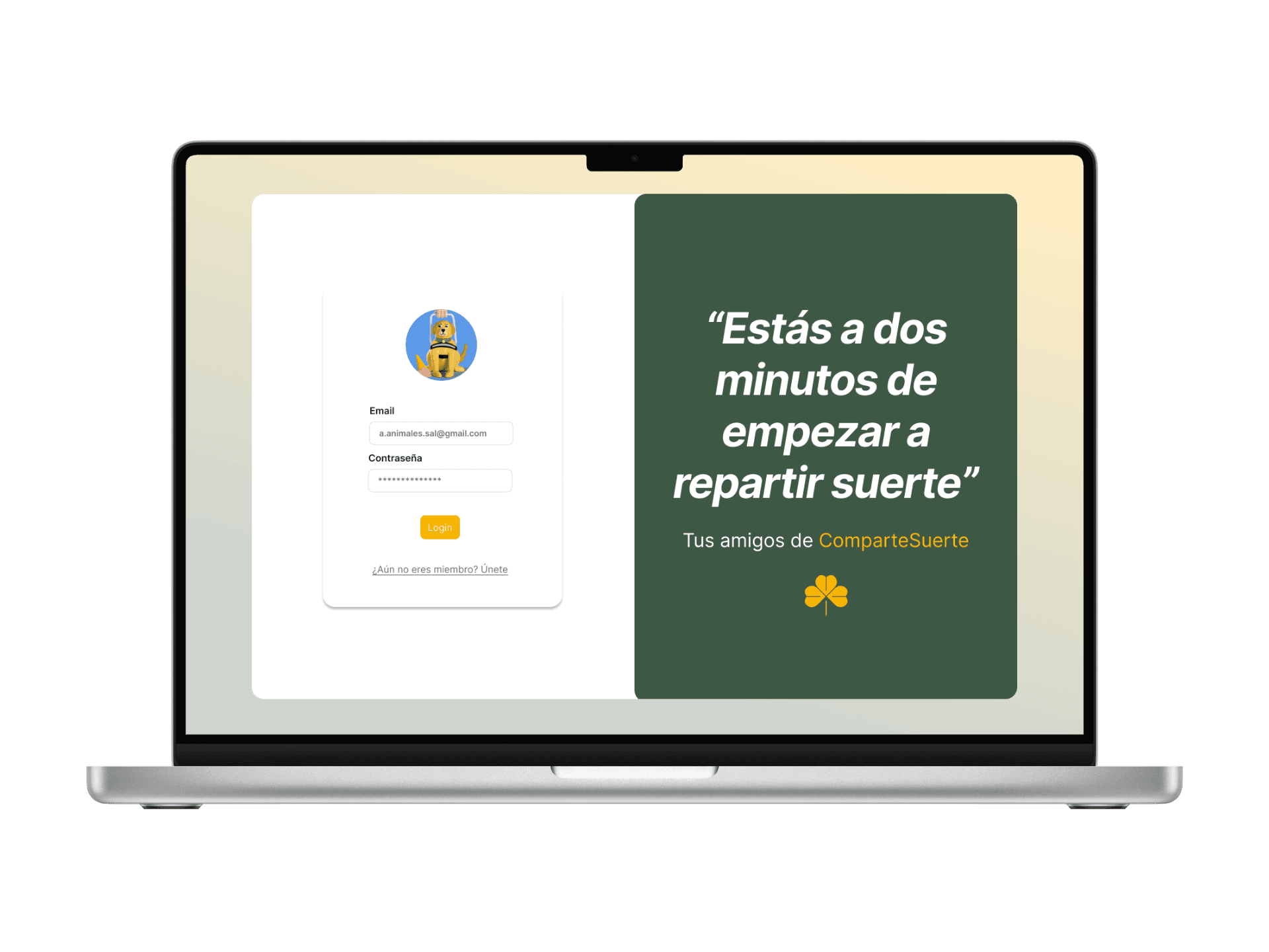 ComparteSuerte WebApp