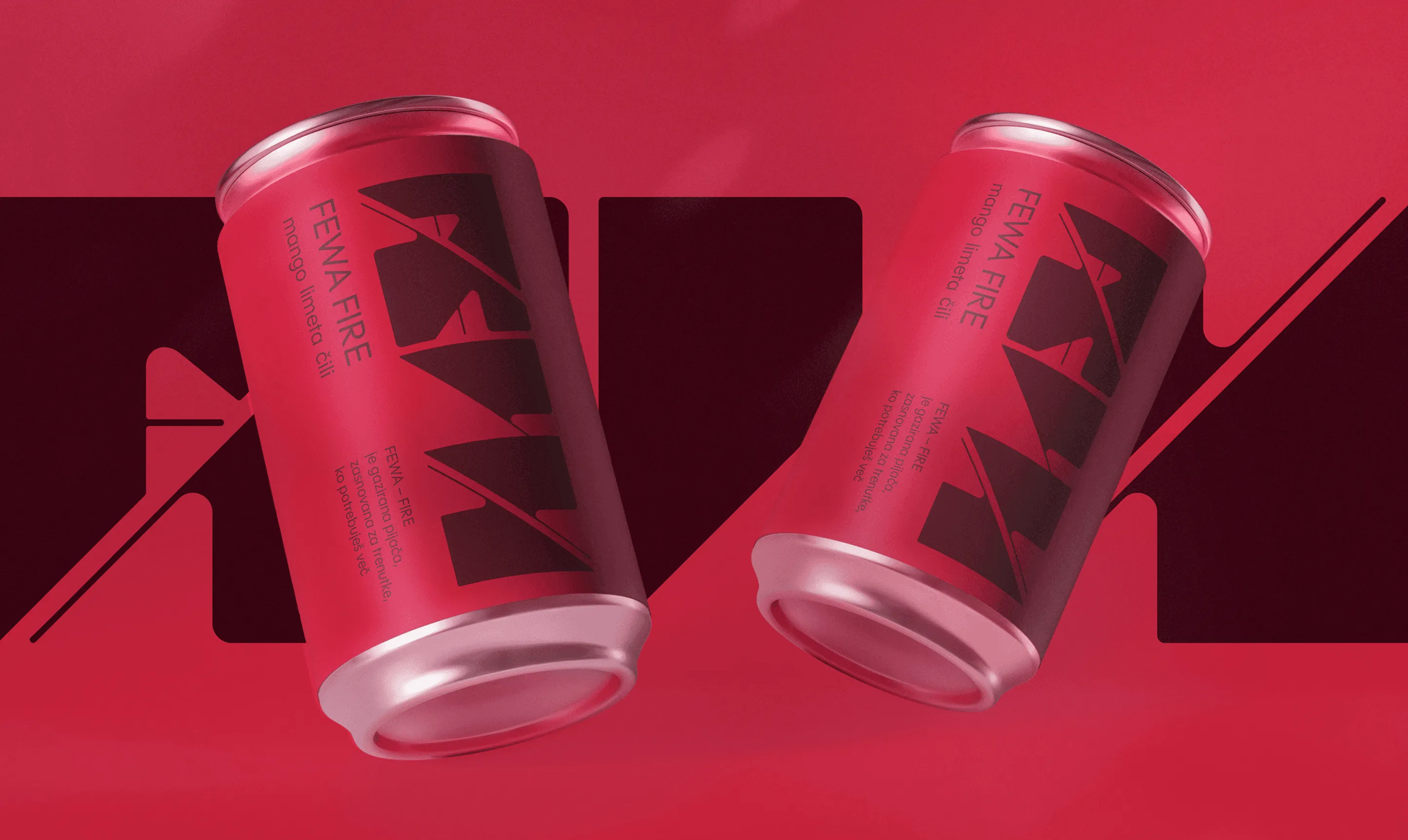 Drink can mockup showcasing modern black and white coffee packaging design