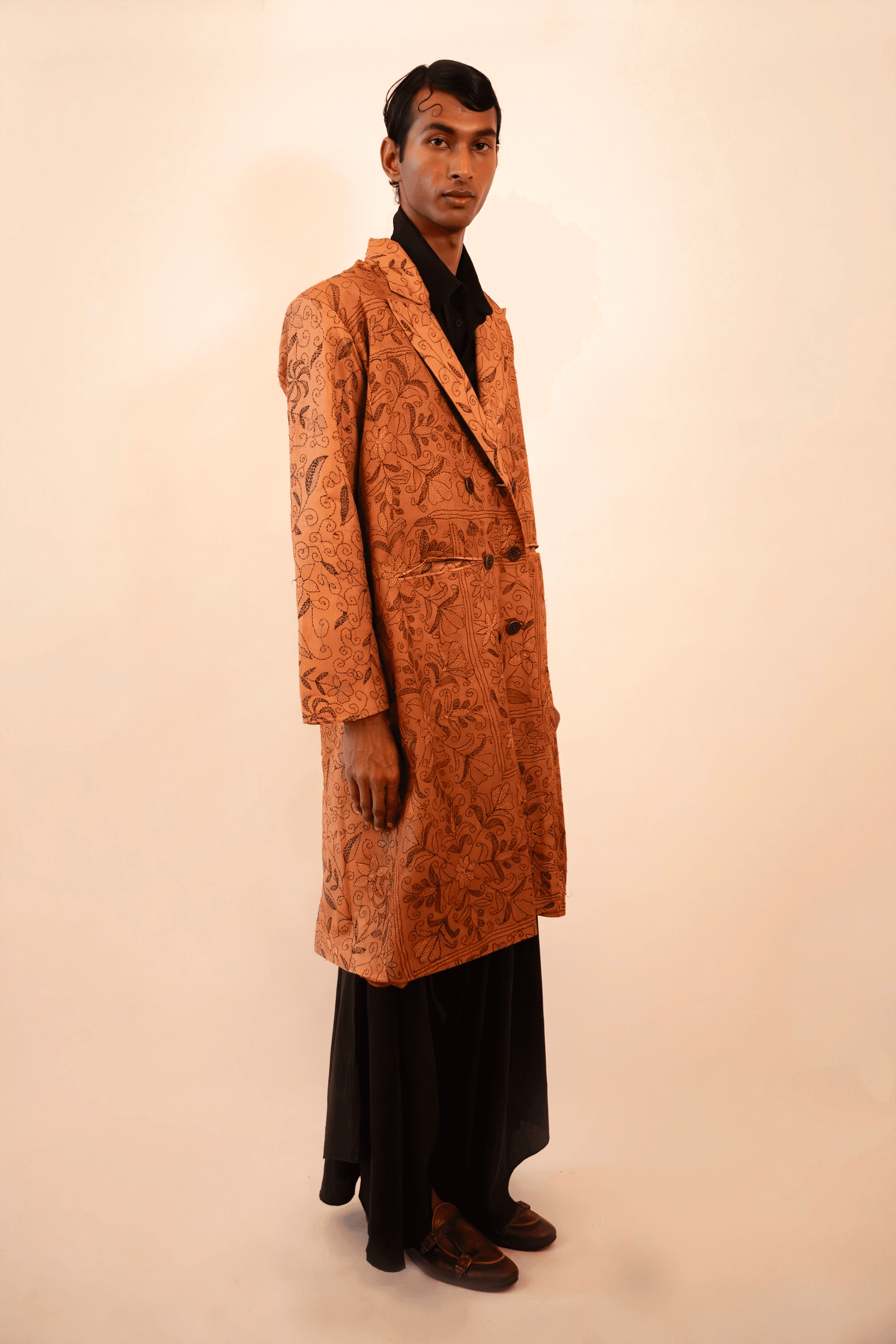 VED-_Double_Breasted_Abstract_Print_Silk_Trench-Coat1