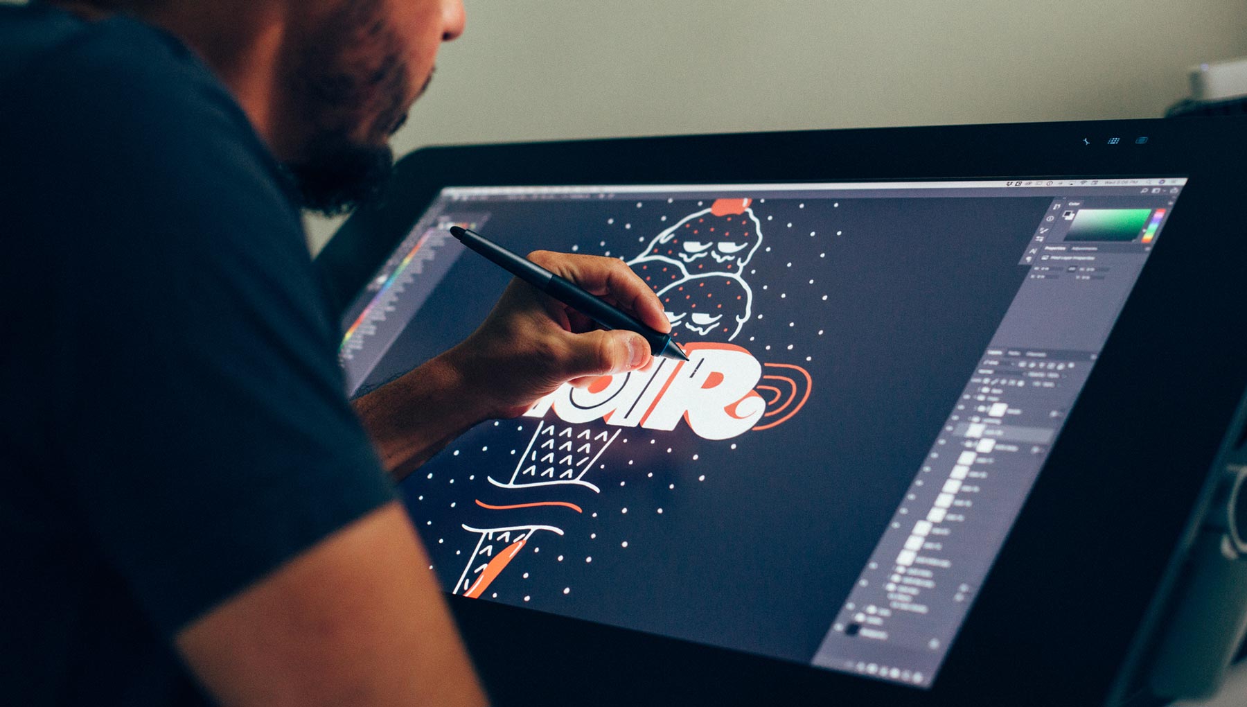 Creating the final art on a Wacom Cintiq