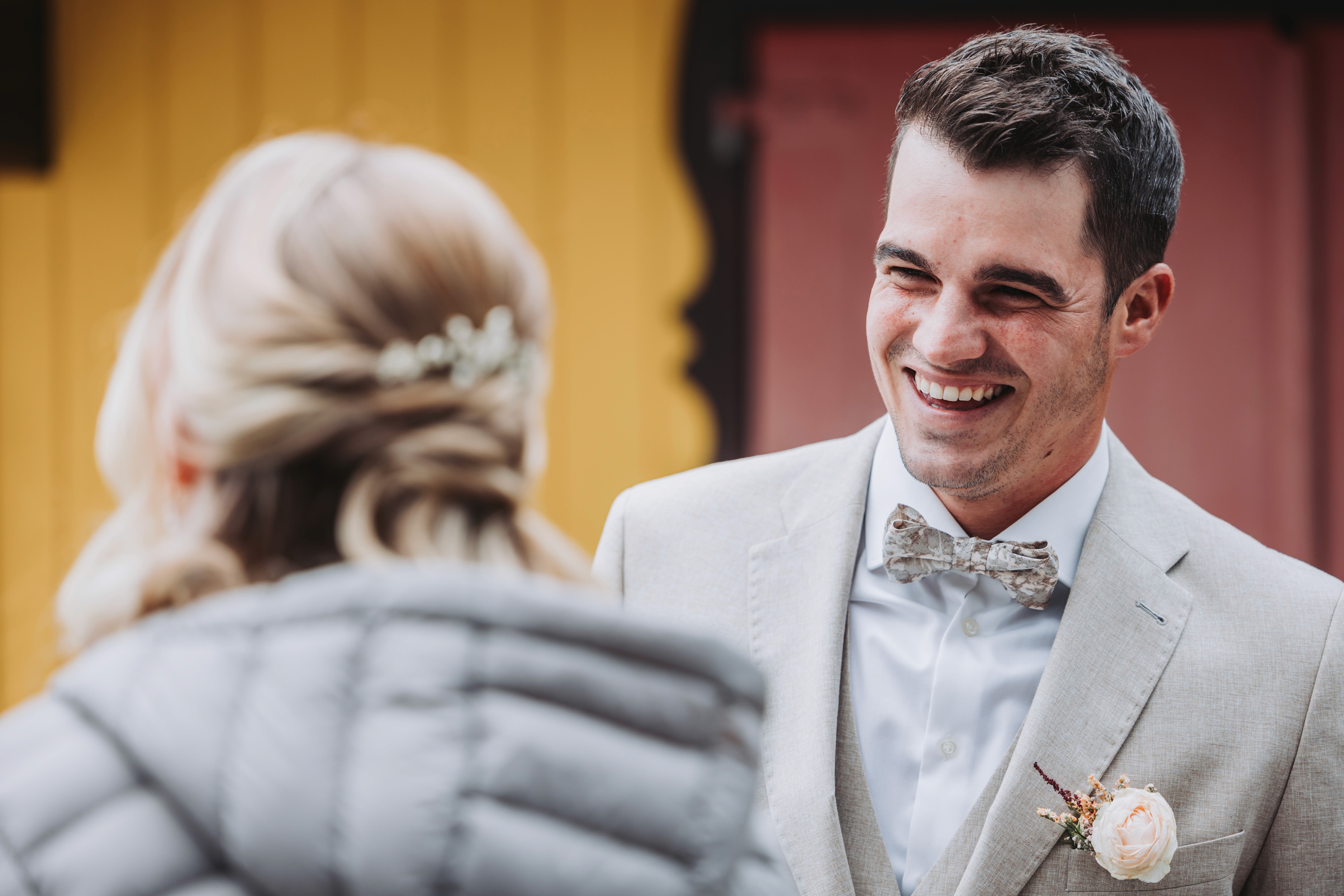 Stylish model in crowd