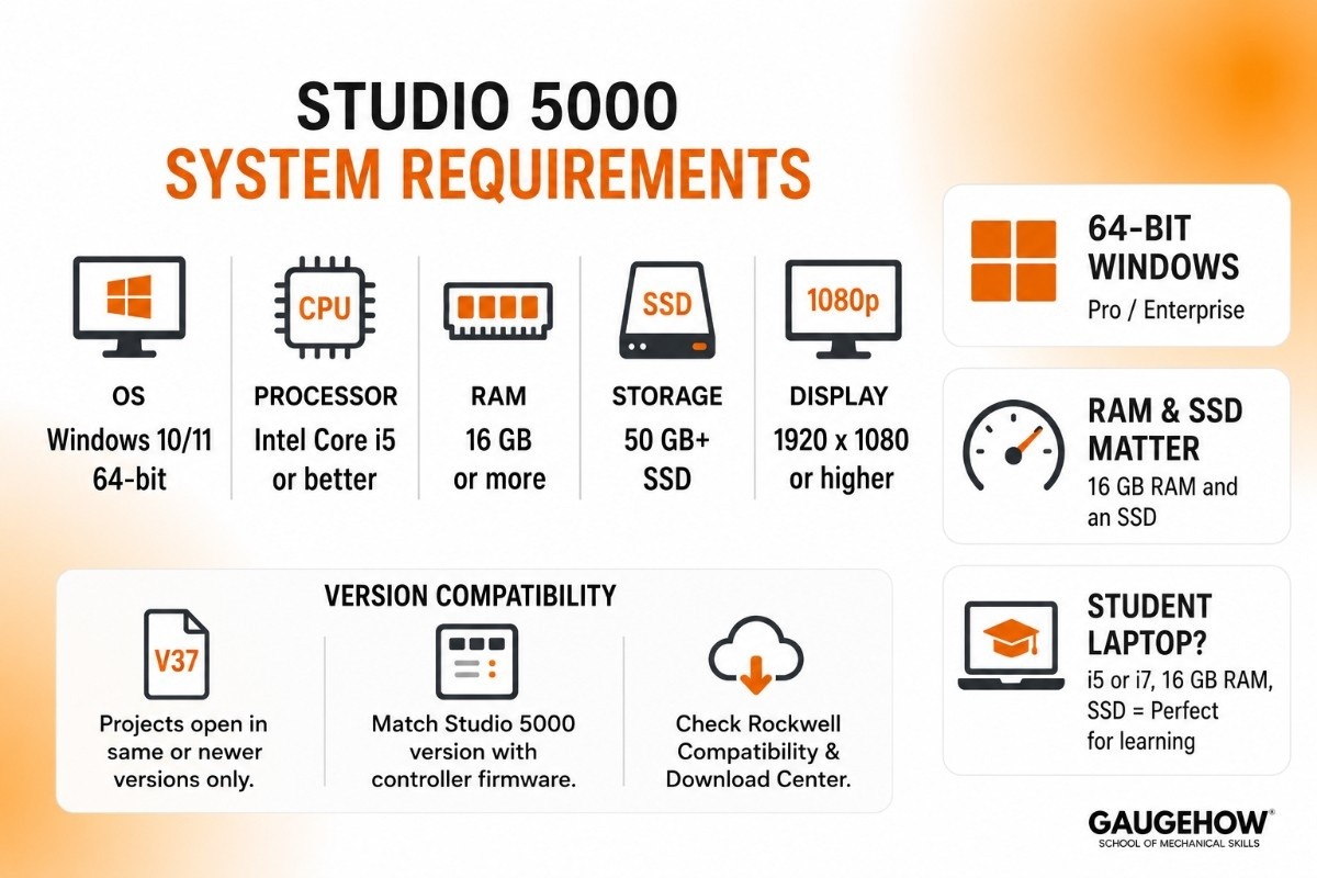 requirements of studioi 5000