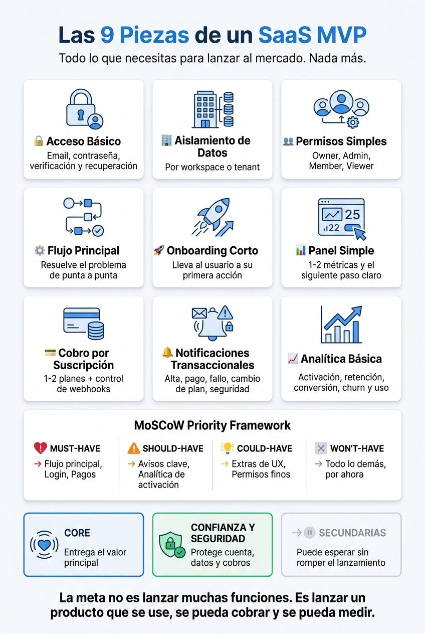 Funciones Core de un SaaS MVP: Qué incluir en la versión 1