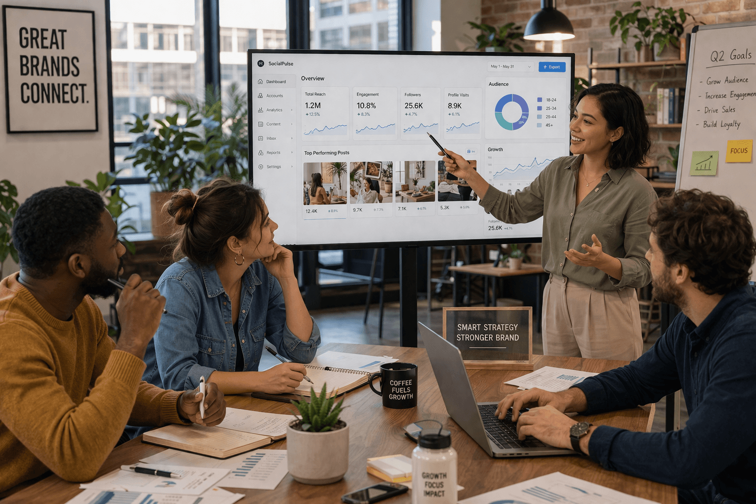 Brand team distributing short-form video content across Instagram and TikTok