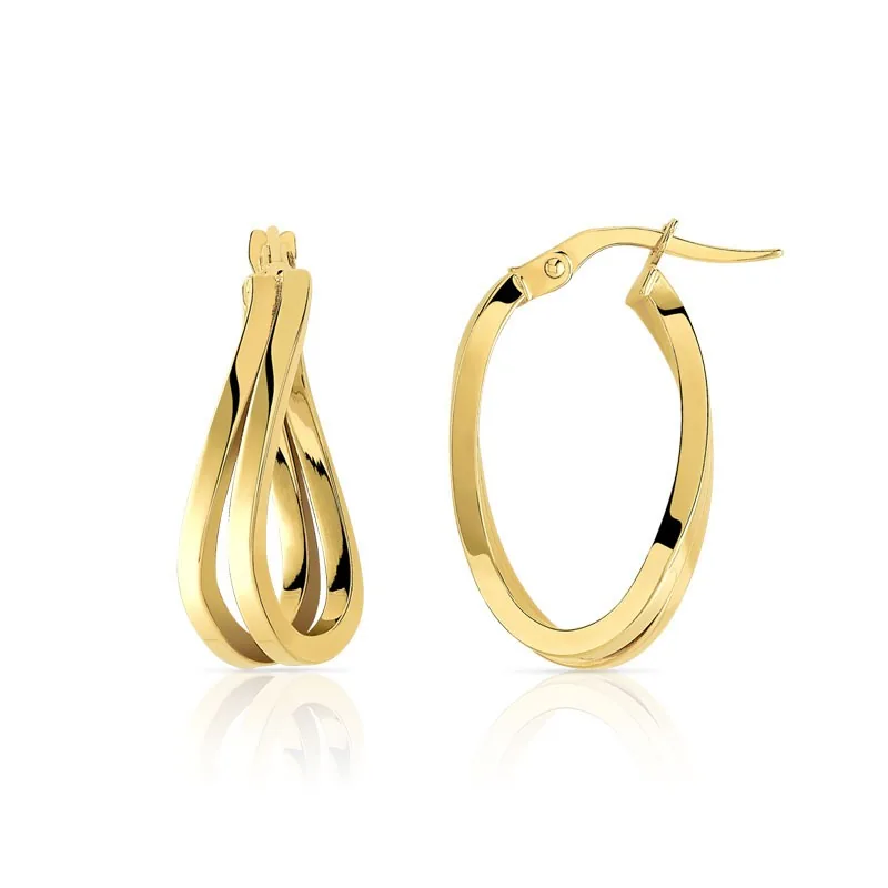 Boucles d'oreilles en or jaune 375