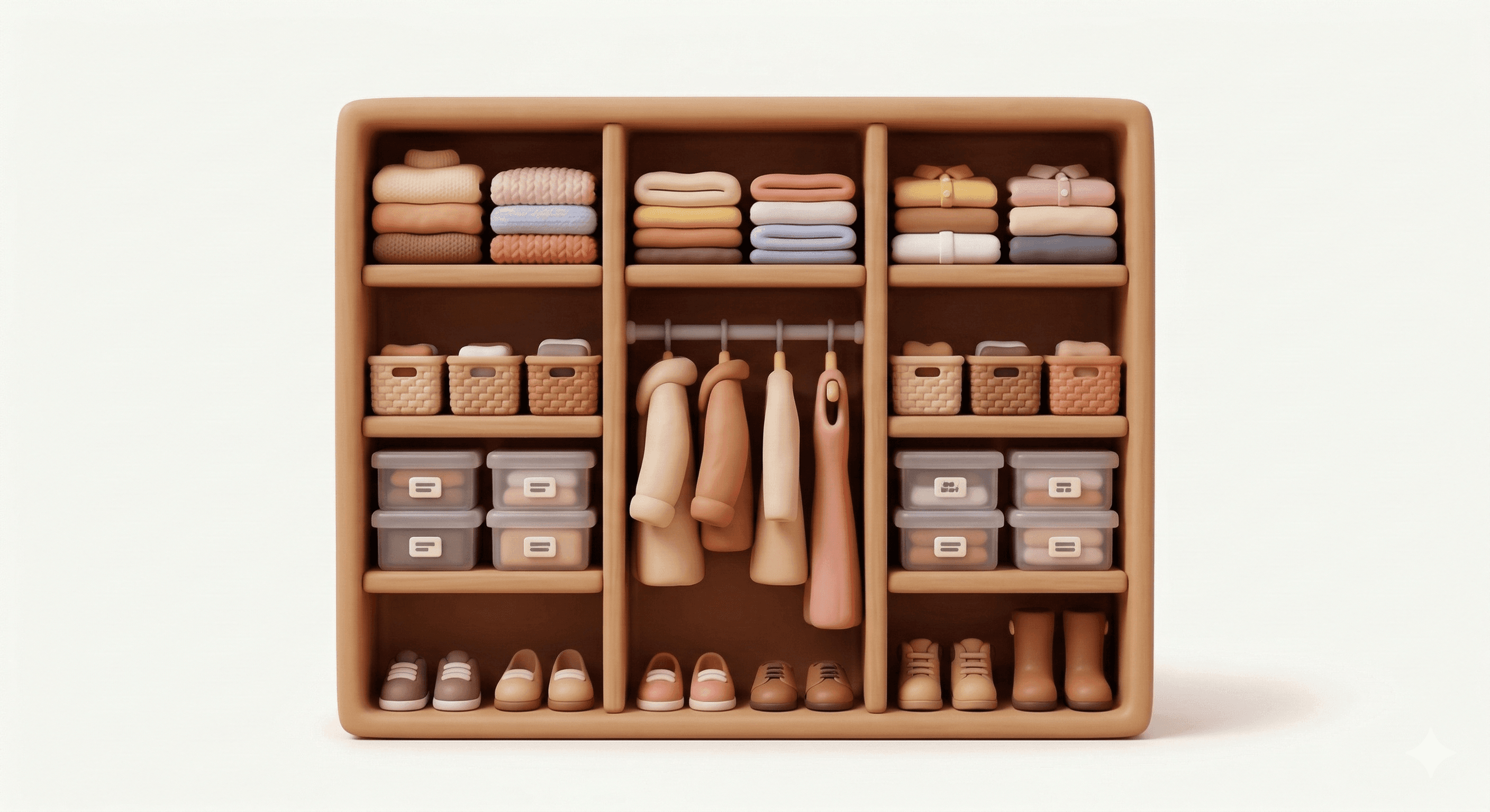 Cartoon woman explaining to her child what value certain items carry.