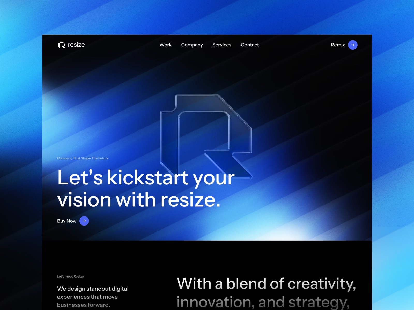 Resize — 现代专业创意机构官网设计灵感