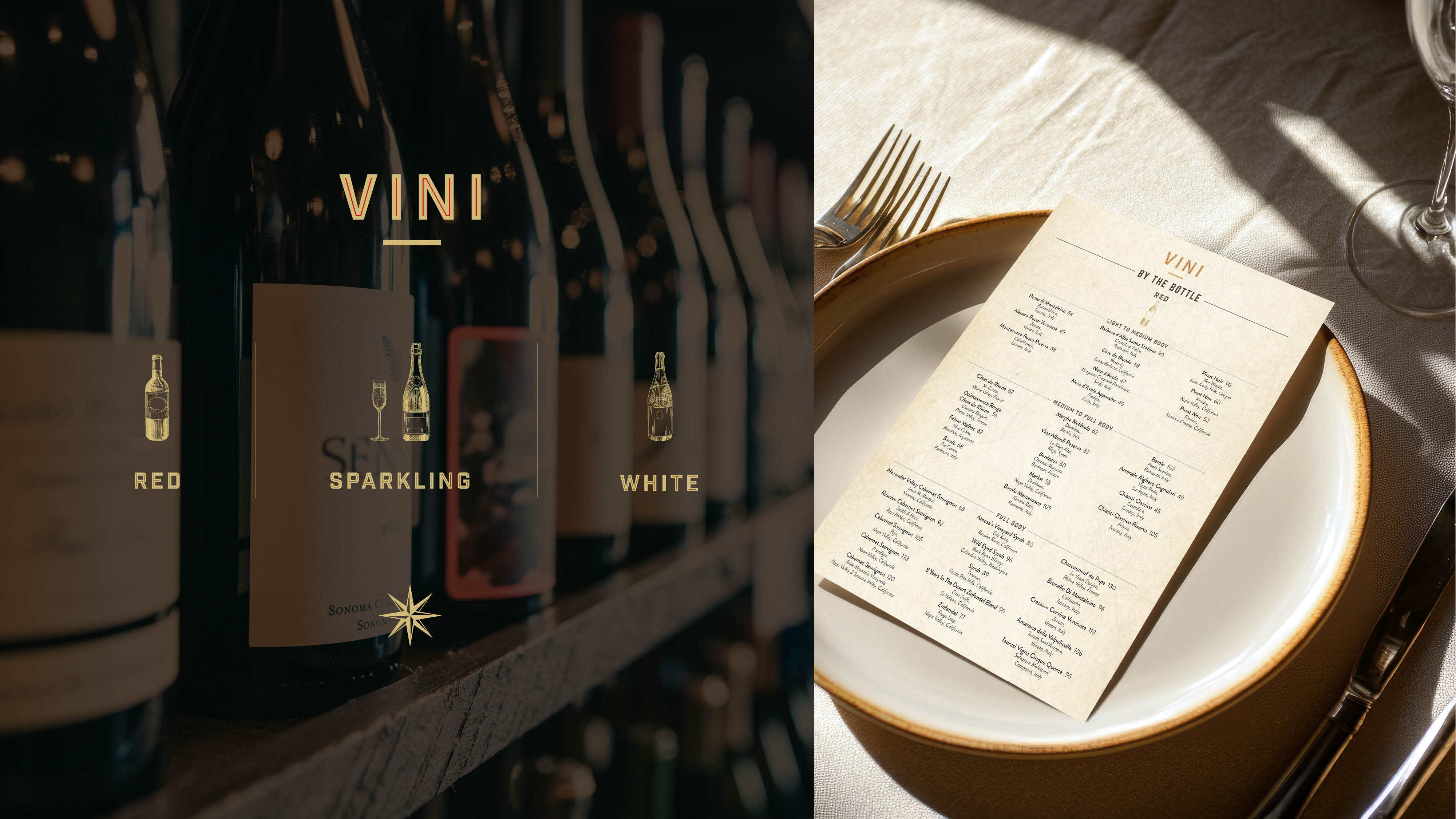 Wine menu