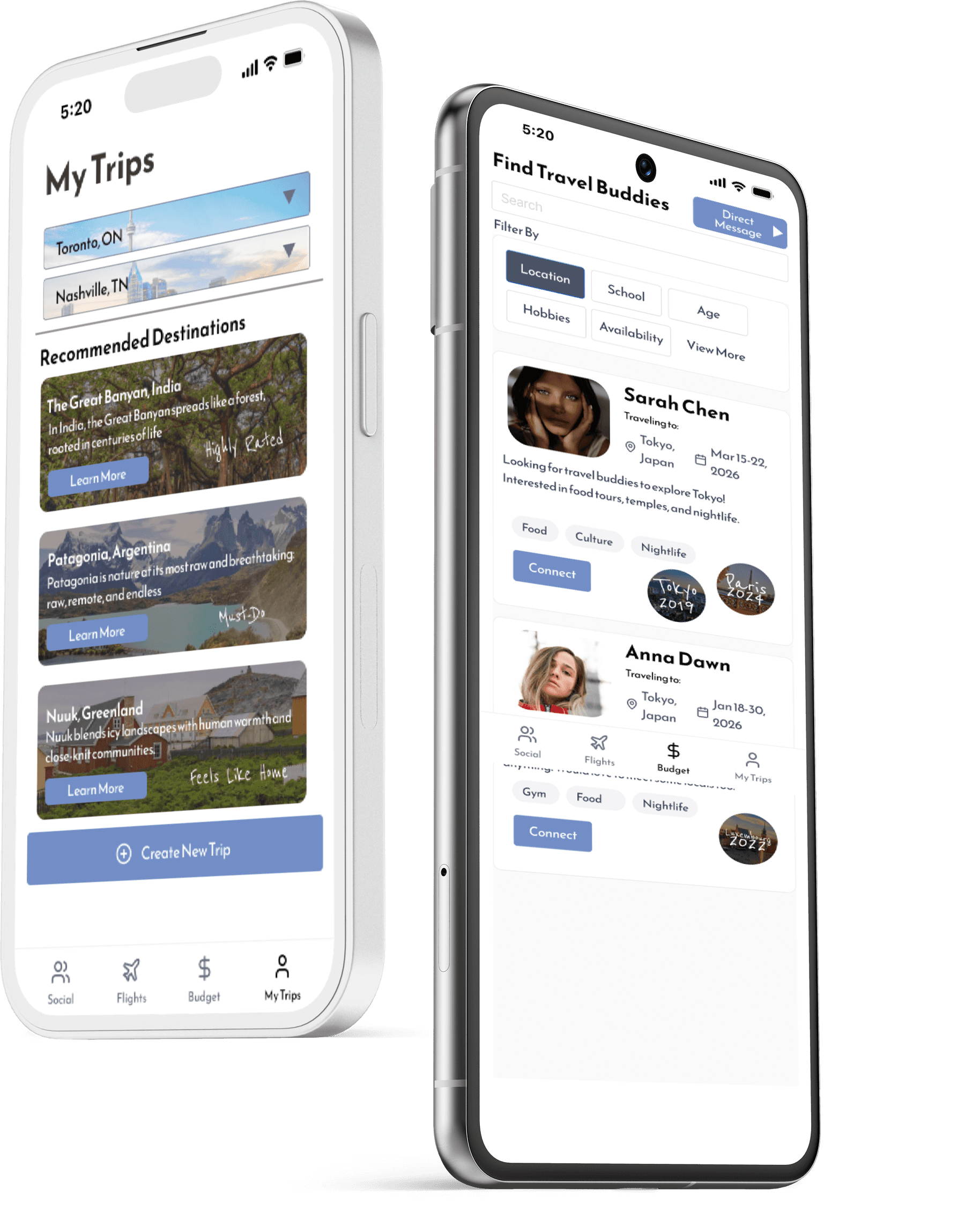 Kitschy home page mockup