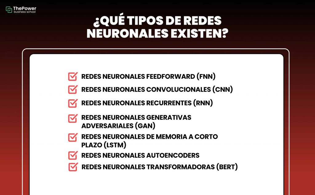 que tipos de redes neuronales existen