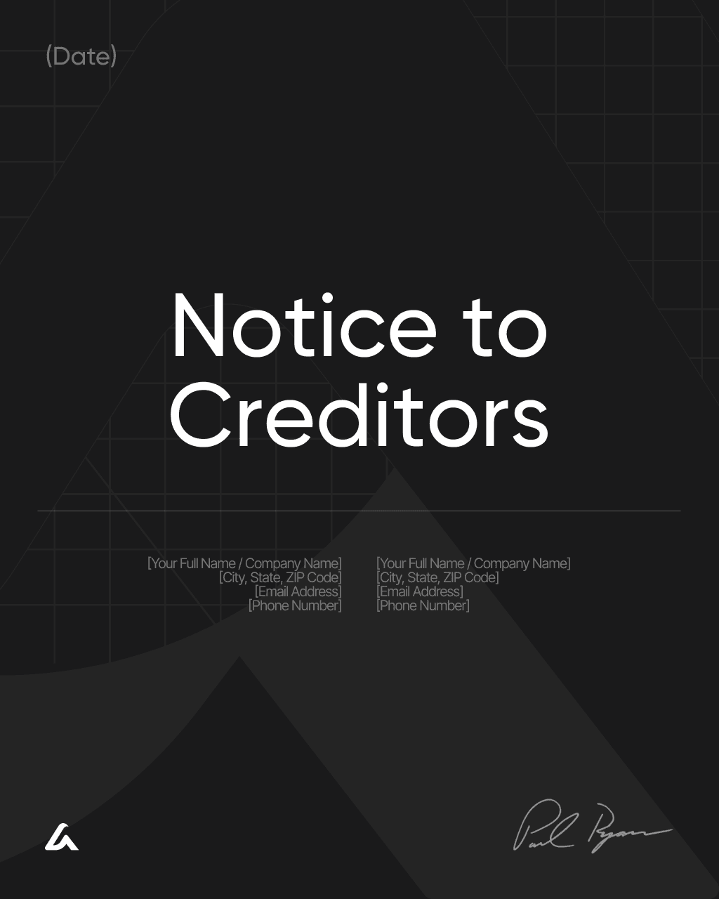 Notice to Creditors