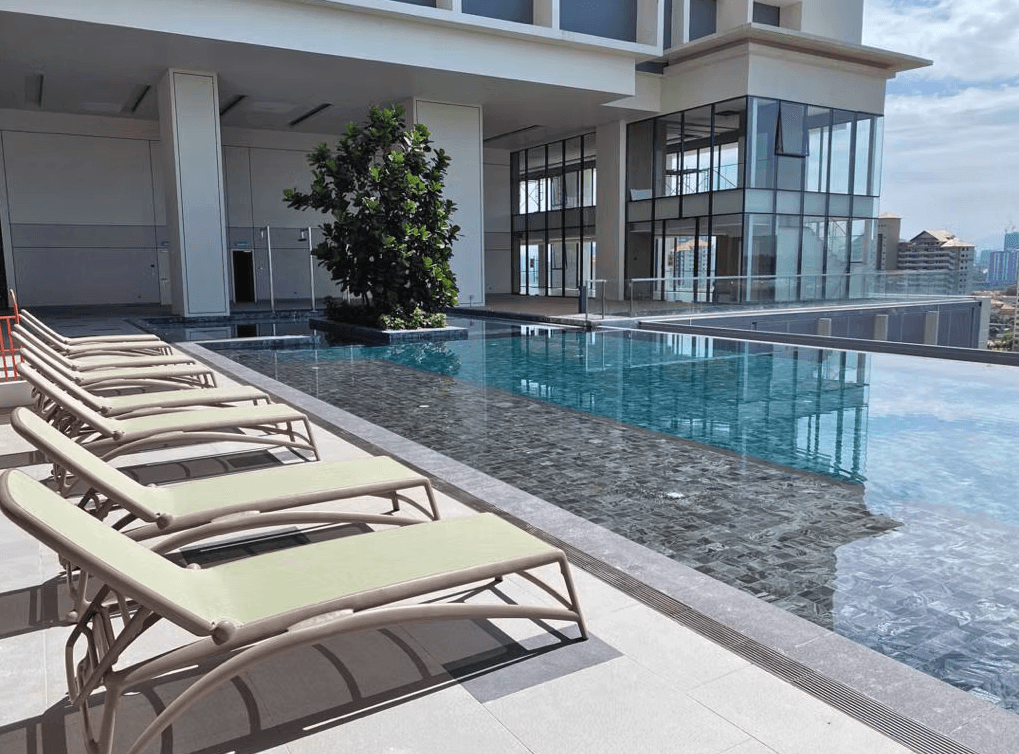 black office rolling chairs and table