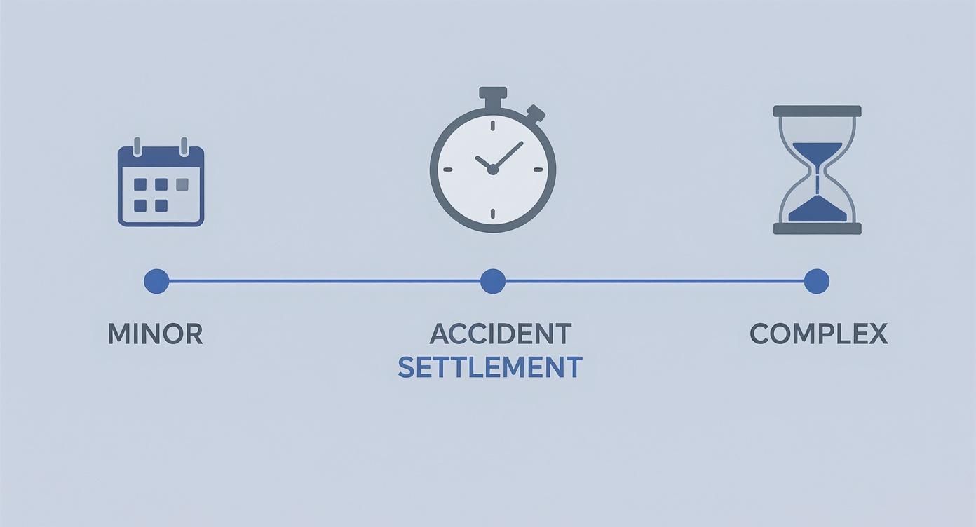 Infographic about how long to settle car accident claim