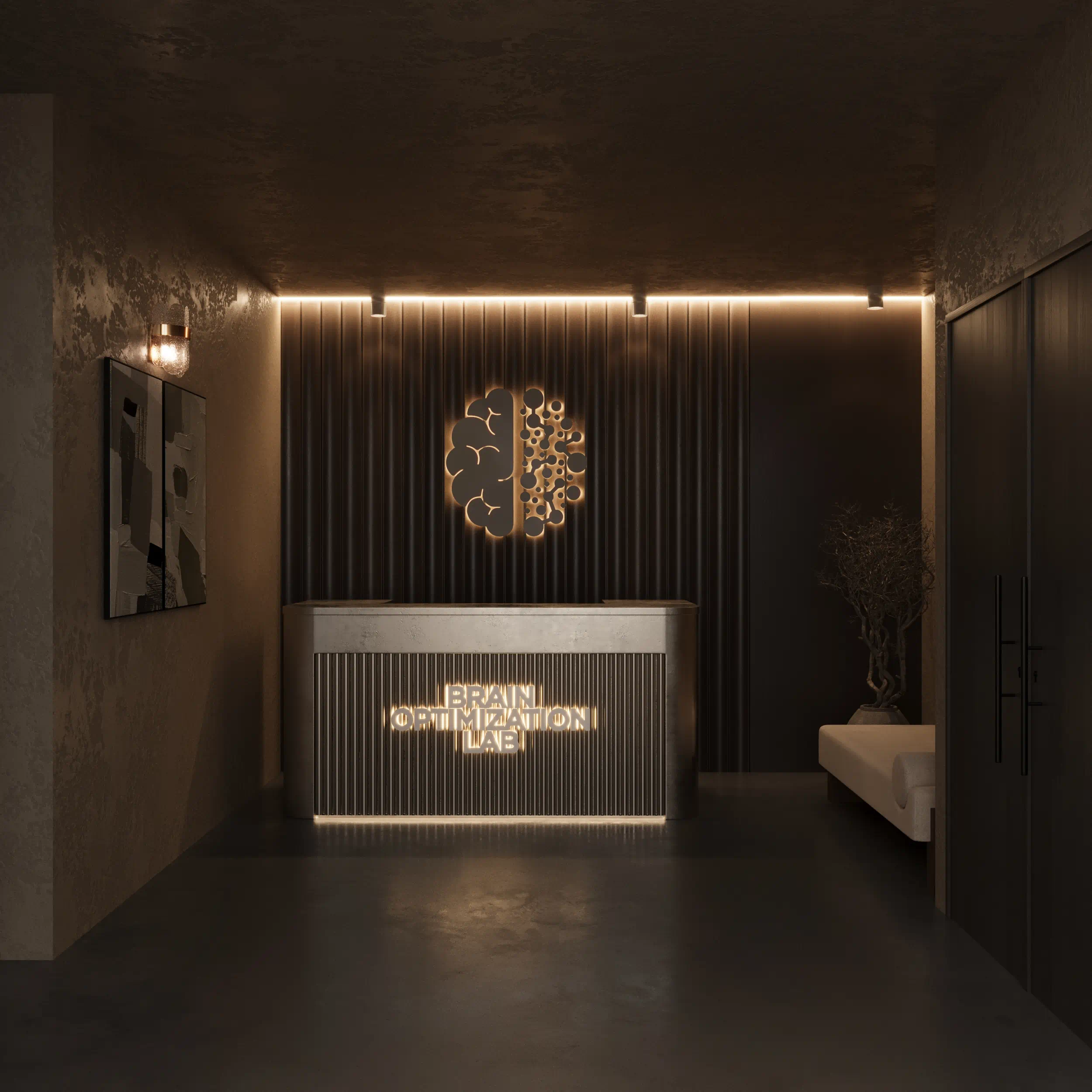 Modern sauna interior for recovery