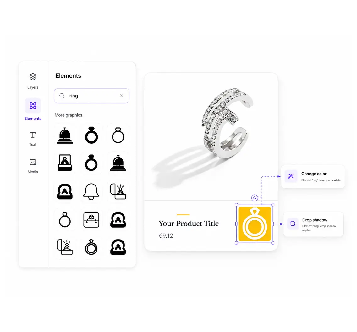 svg elements library | personalized catalog ads (DPA) - flow by pansyer platform