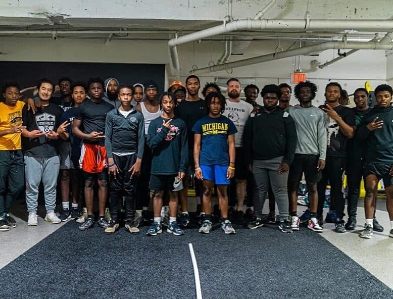 Youth athletes pose for group photo