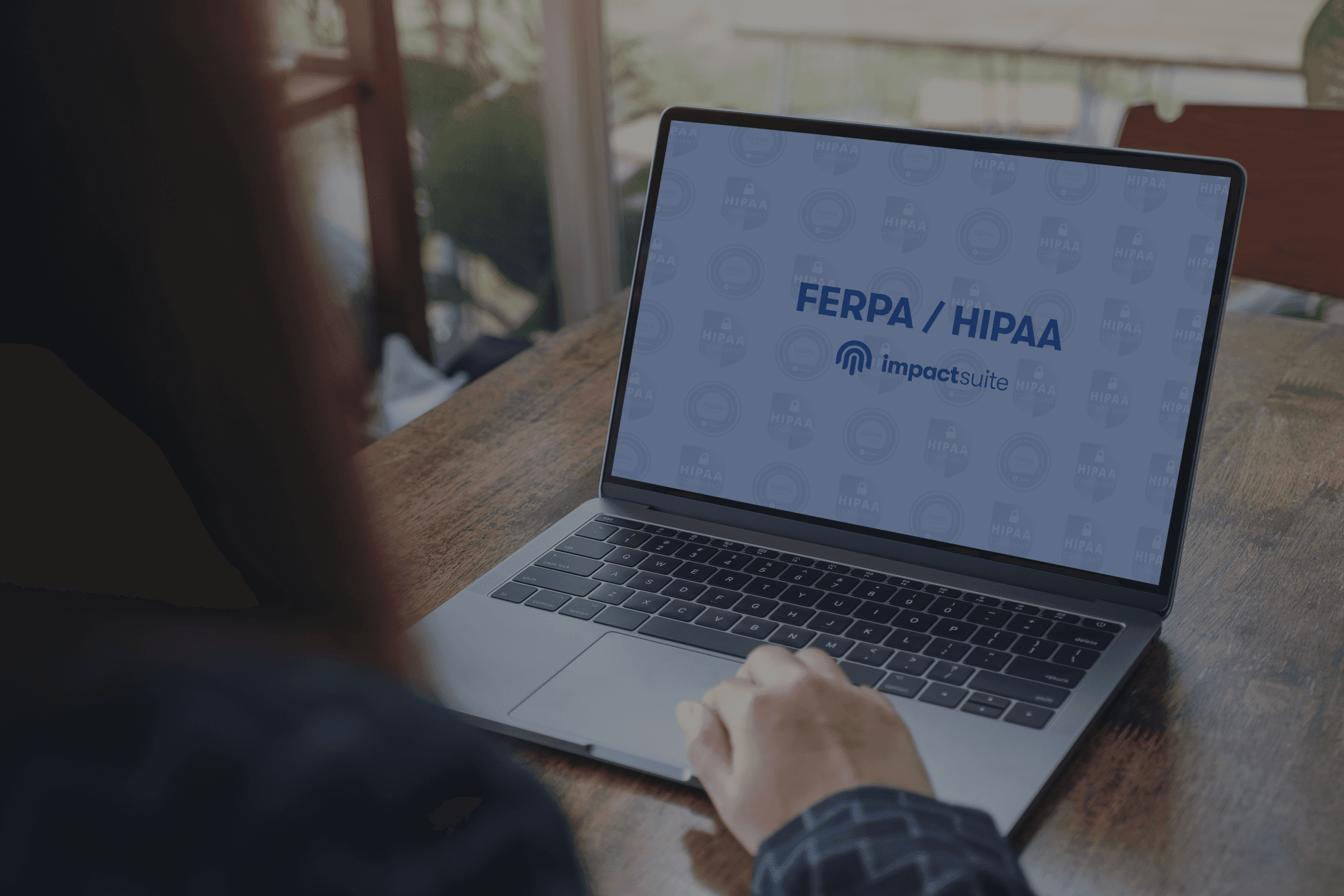 Image of a mockup of Impact Suite software dashboard. It shows the user the number of concerns and cases, it shows a concerns timeline, it lists the top students who need personal care, and it gives details into who has/has not compnleted safety trainings and policy acknowledgements.