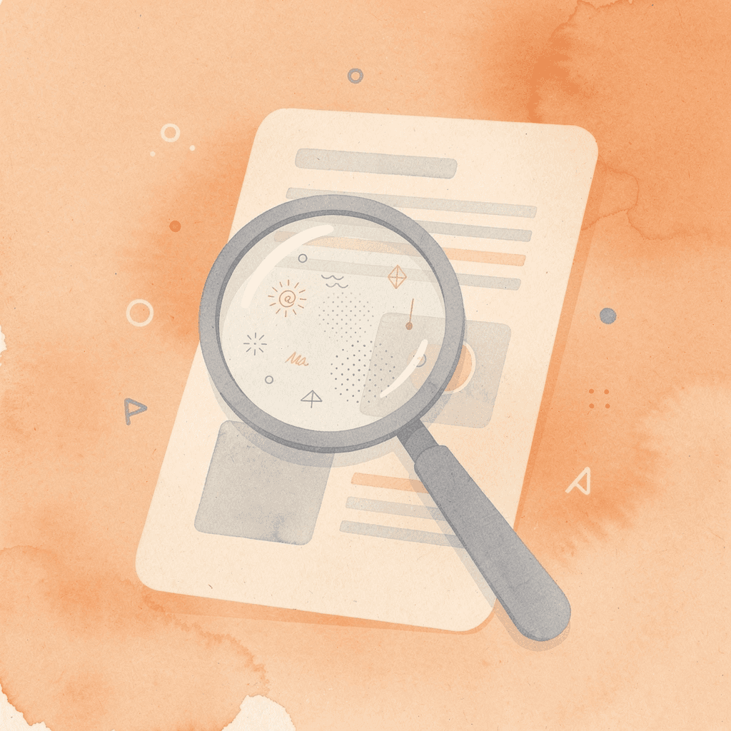 Magnifying glass examining dental practice SEO validation process