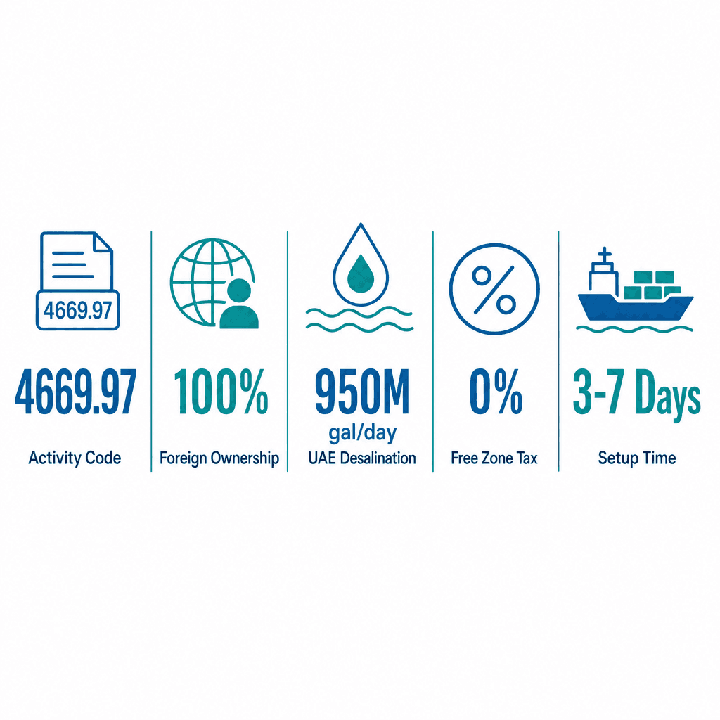 Infographic: Water Treatment & Purification Chemicals Trading License in Dubai: Cost and Requirements