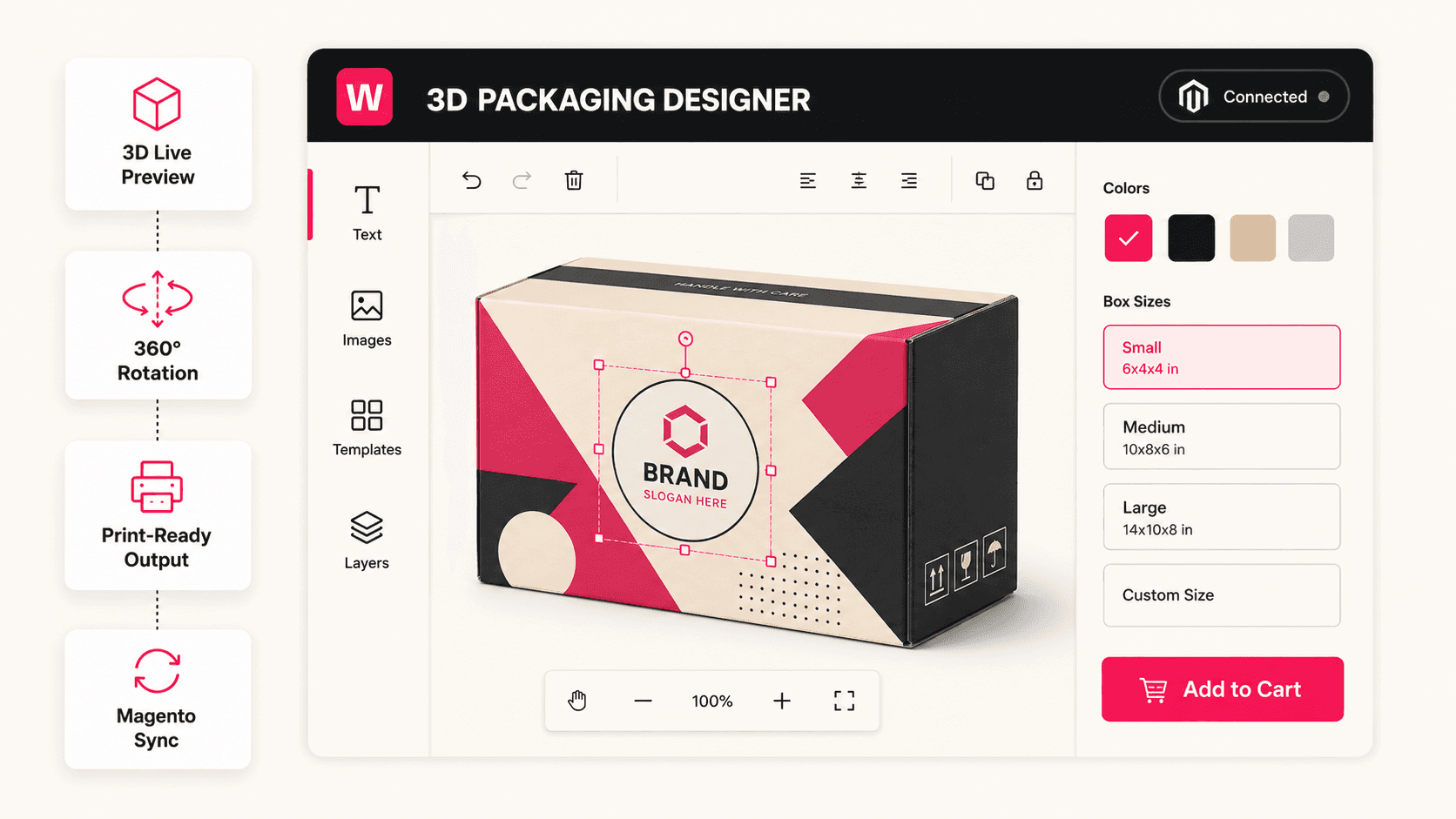 Magento integration with web to print