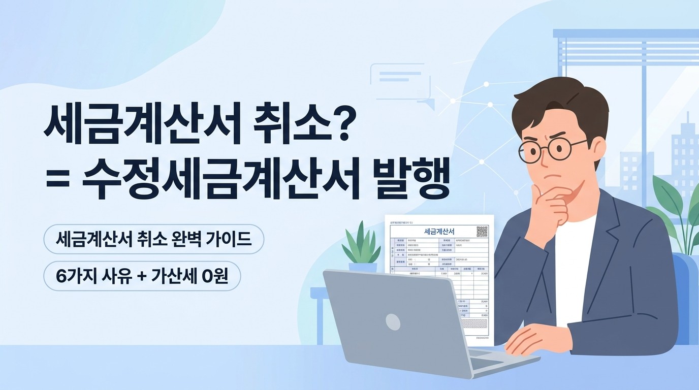 세금계산서 취소? = 수정세금계산서 밣행