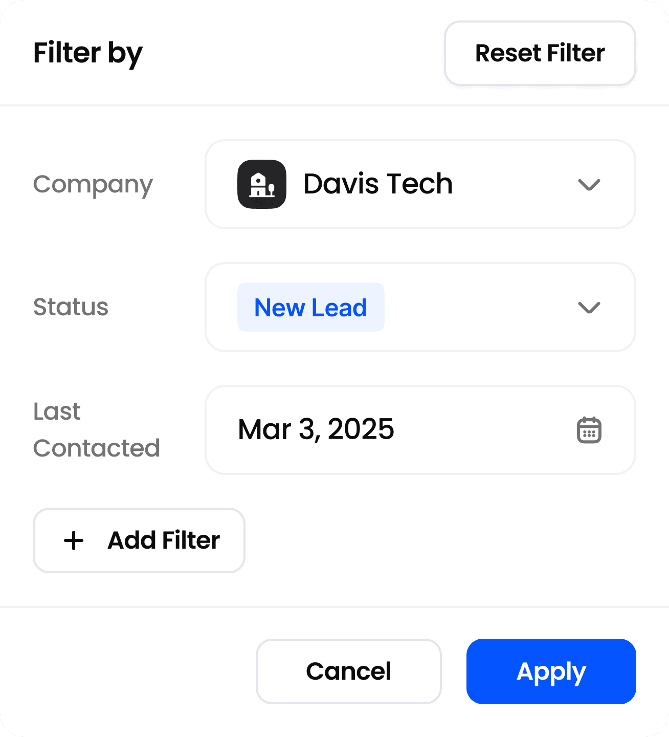 Filter by some documents