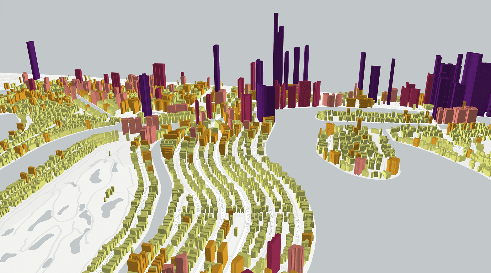 Collaborative GIS workspace for city managers with layered data