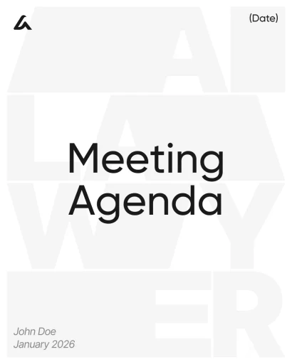 Meeting Agenda
