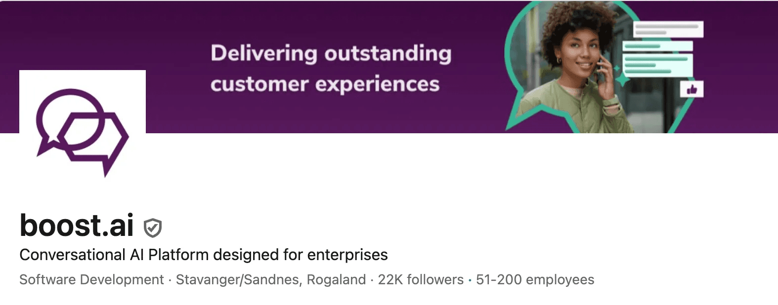 Boost.ai Marketing Spotlight: LinkedIn page banner