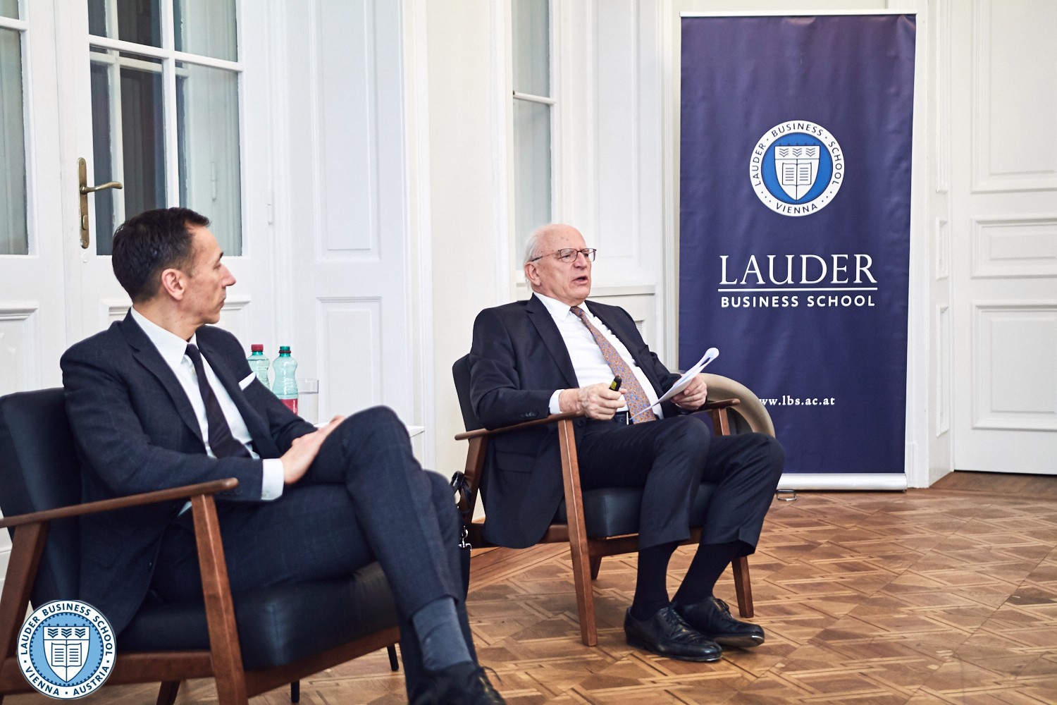 Dkfm. Dr. Claus J. Raidl , President of the National Bank of Austria (OeNB - Oesterreichische Nationalbank) with the LBS Executive Director Alexander Zirkler