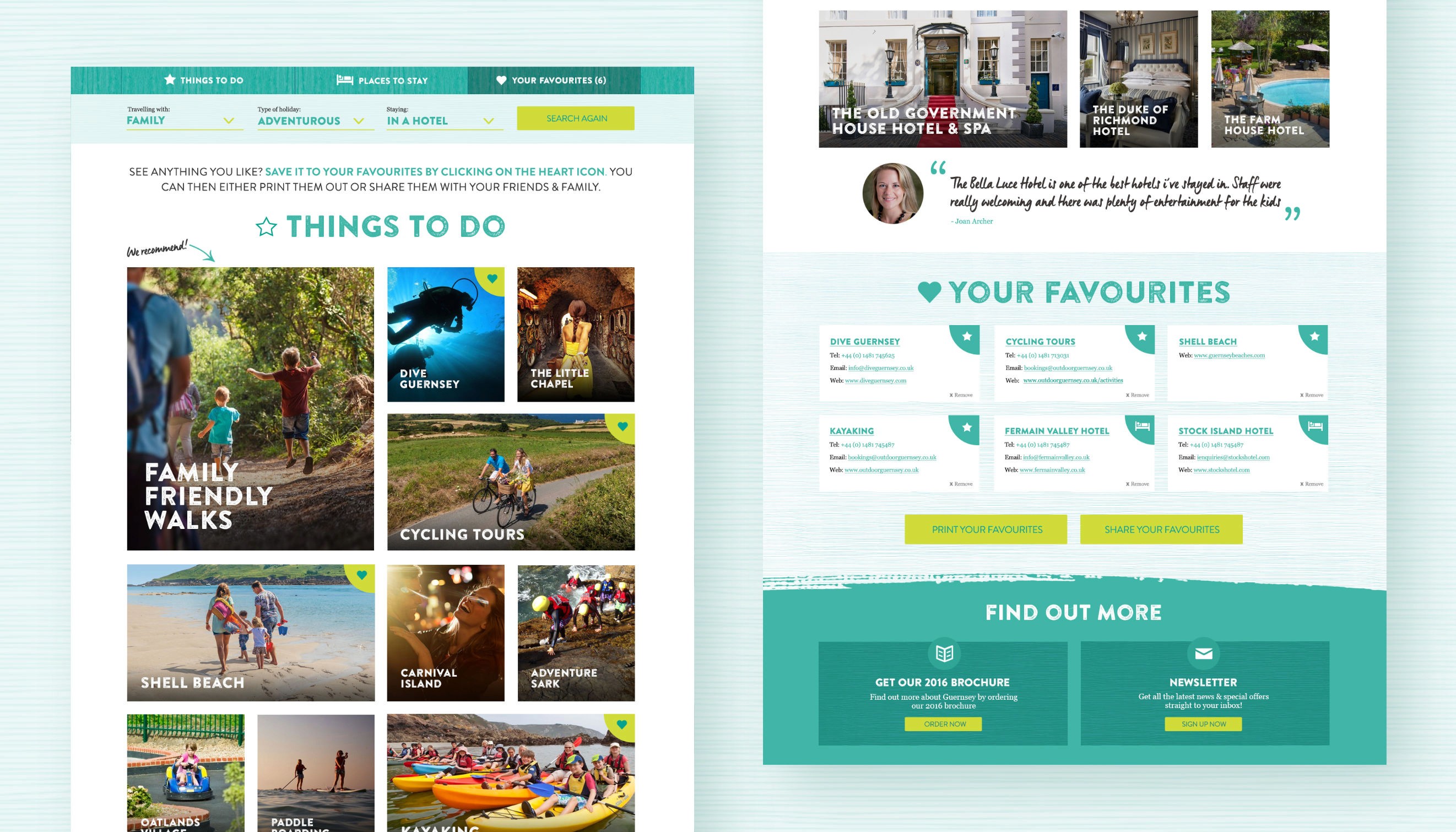 Guernsey Memories homepage design