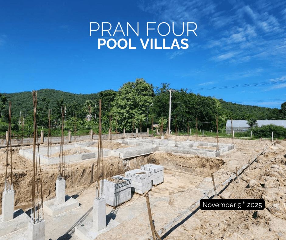 Foundation beams under blue sky