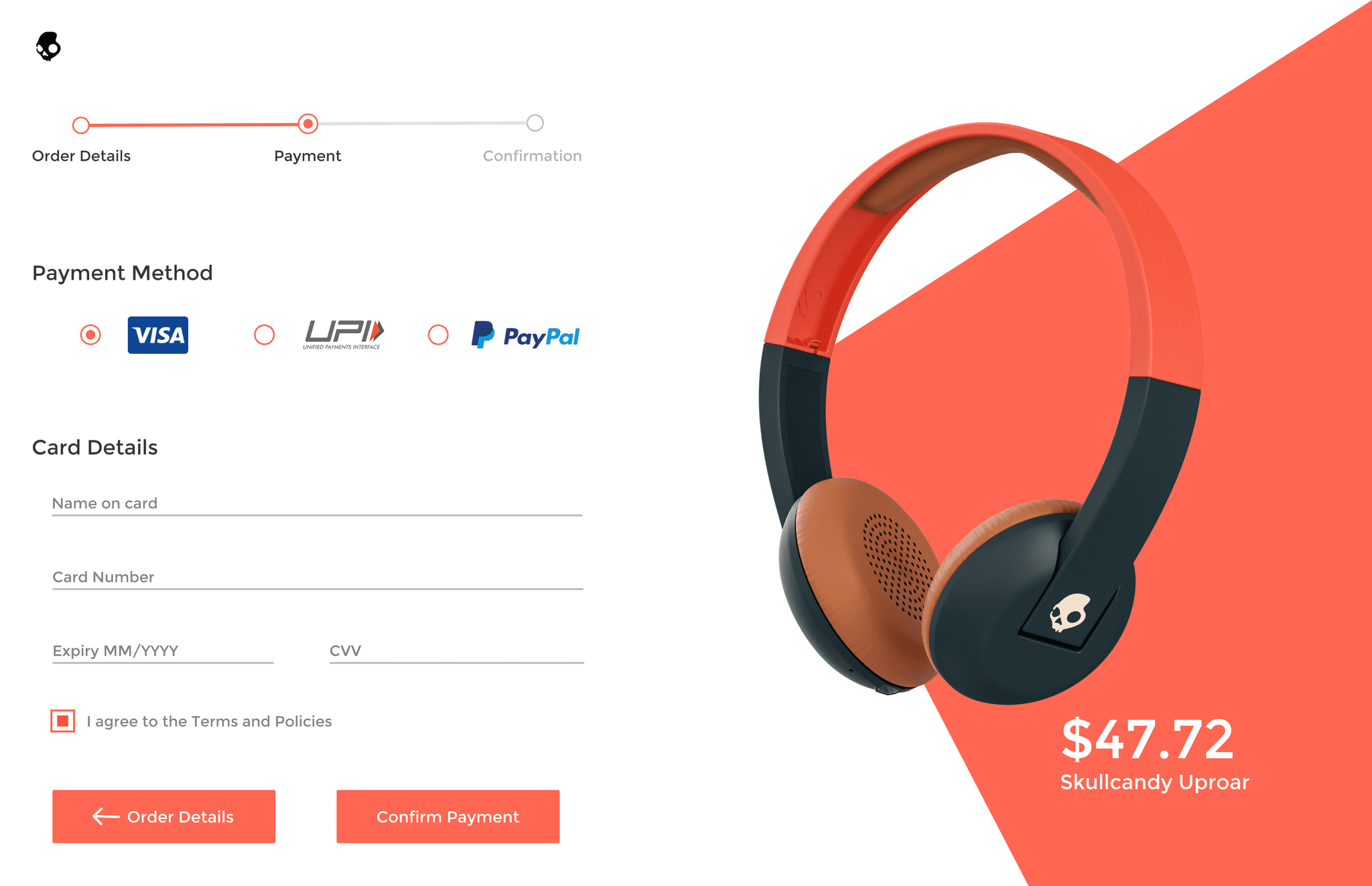 Skullcandy Uproar Payment Page
